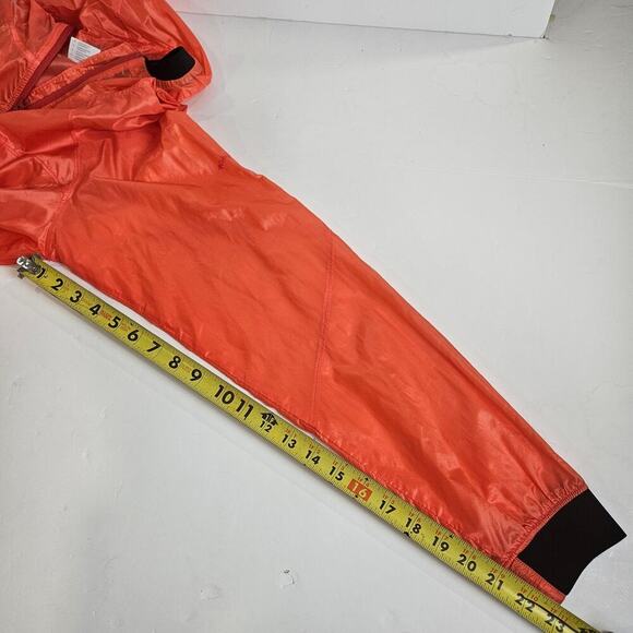 Columbia Omnishield Windbreaker Large Full Zip Hiking Travel Packable Orange - Picture 6 of 8